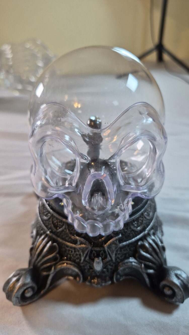 Hyde & EEK! Boutique Animated Plasma Skull Halloween Crystal Ball Decor